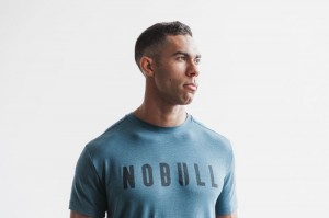 Nobull Tee (Bright Colors) T-shirts Herren Tiefestürkis | VCXZ-67380