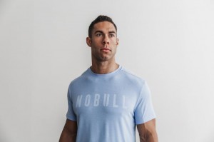 Nobull Tee (Bright Colors) T-shirts Herren Blau | KDHY-41386