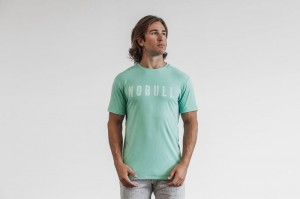 Nobull Tee (Bright Colors) T-shirts Herren Helltürkis | PIOG-03261