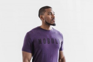 Nobull Tee (Bright Colors) T-shirts Herren Lila | OUEG-04296