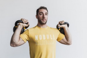 Nobull Tee (California) T-shirts Herren Gelb | VXGO-30192