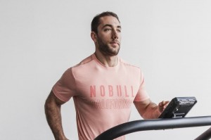 Nobull Tee (California) T-shirts Herren Hellkoralle | XLDK-50726