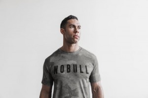 Nobull Tee (Camo) T-shirts Herren Grau Camouflage | QUPA-86157