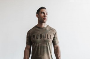 Nobull Tee (Camo) T-shirts Herren Grün Camouflage | JBHS-50269