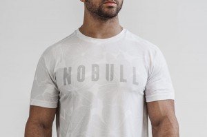 Nobull Tee (Hibiscus) T-shirts Herren Weiß | SLUI-64093