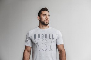 Nobull Tee (Madison) T-shirts Herren Hellgrau | JBNH-31926