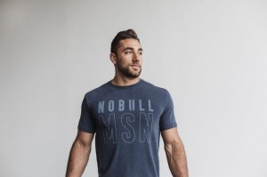 Nobull Tee (Madison) T-shirts Herren Navy | EKUL-74139