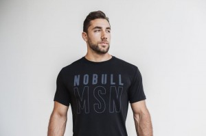Nobull Tee (Madison) T-shirts Herren Schwarz | HMSK-67829