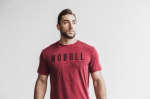 Nobull Tee (Madison) T-shirts Herren Wine | BYSI-71346
