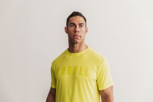 Nobull Tee (Neon) T-shirts Herren Gelb | PEMV-57693
