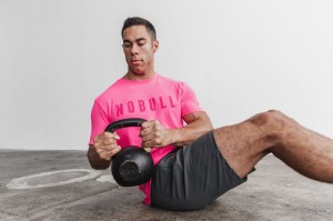 Nobull Tee (Neon) T-shirts Herren Rosa | FONA-82506