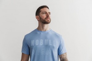 Nobull Tee T-shirts Herren Blau | LKMQ-20637