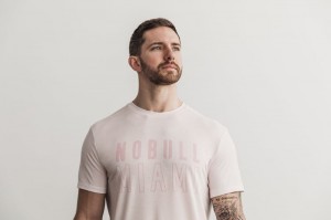 Nobull Tee T-shirts Herren Blush | IBOK-83657
