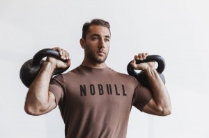 Nobull Tee T-shirts Herren Braun | EHVS-04139