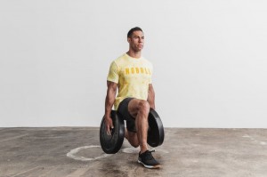 Nobull Tee T-shirts Herren Gelb | KVXB-21805