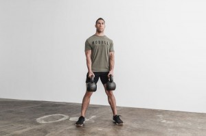 Nobull Tee T-shirts Herren Grün | PKEI-38614
