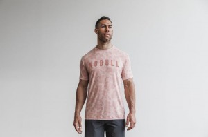 Nobull Tee T-shirts Herren Rosa Rosa | KFIX-47356
