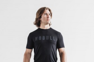 Nobull Tee T-shirts Herren Schwarz | MYRH-23017