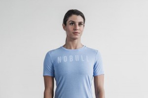 Nobull T-shirts Damen Blau | VSXW-80625