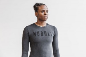 Nobull T-shirts Damen Tiefesgrau | COSG-19480