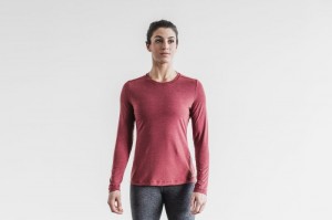 Nobull T-shirts Damen Wine | WAOL-90715