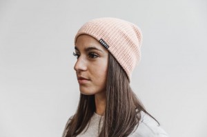 Nobull Waffle Beanie Hüte Herren Rosa | DCSW-49813