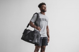Nobull Waxed Canvas Duffle Taschen Herren Schwarz | NRSH-92637