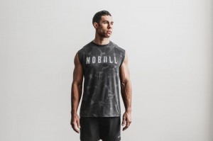 Nobull Ärmellose Tee (Hibiscus) T-shirts Herren Grau | IORH-52367